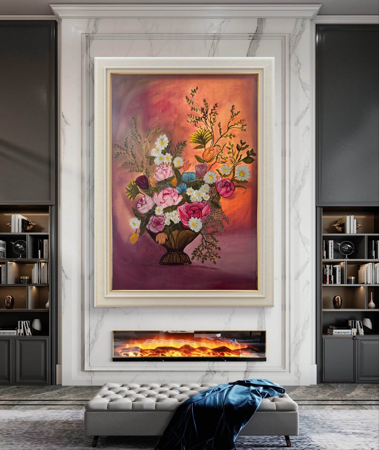 ربيع  الورود60*90