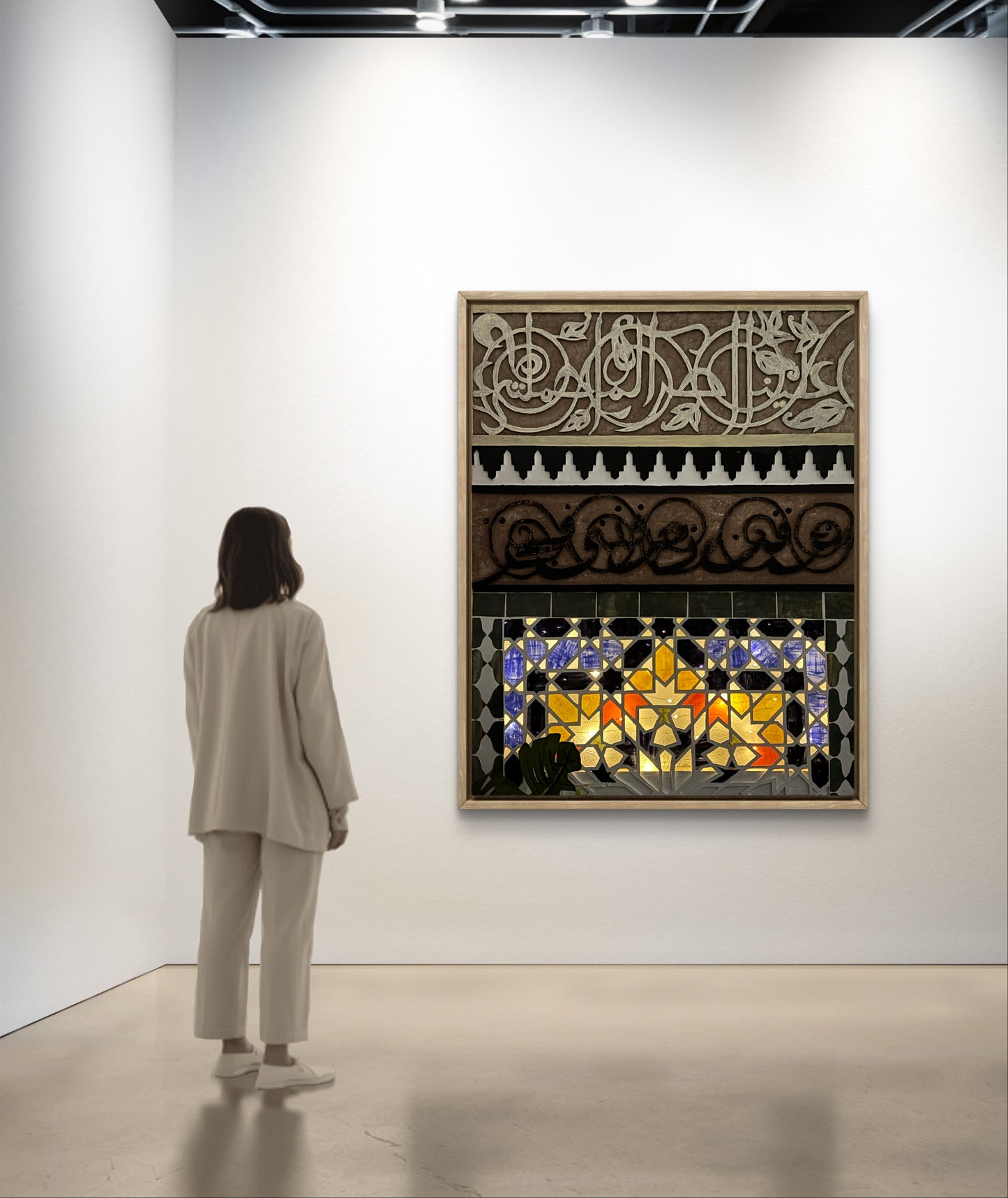 الخلود-لوحة بمواد مختلفة تظيئ في الظلام90*70