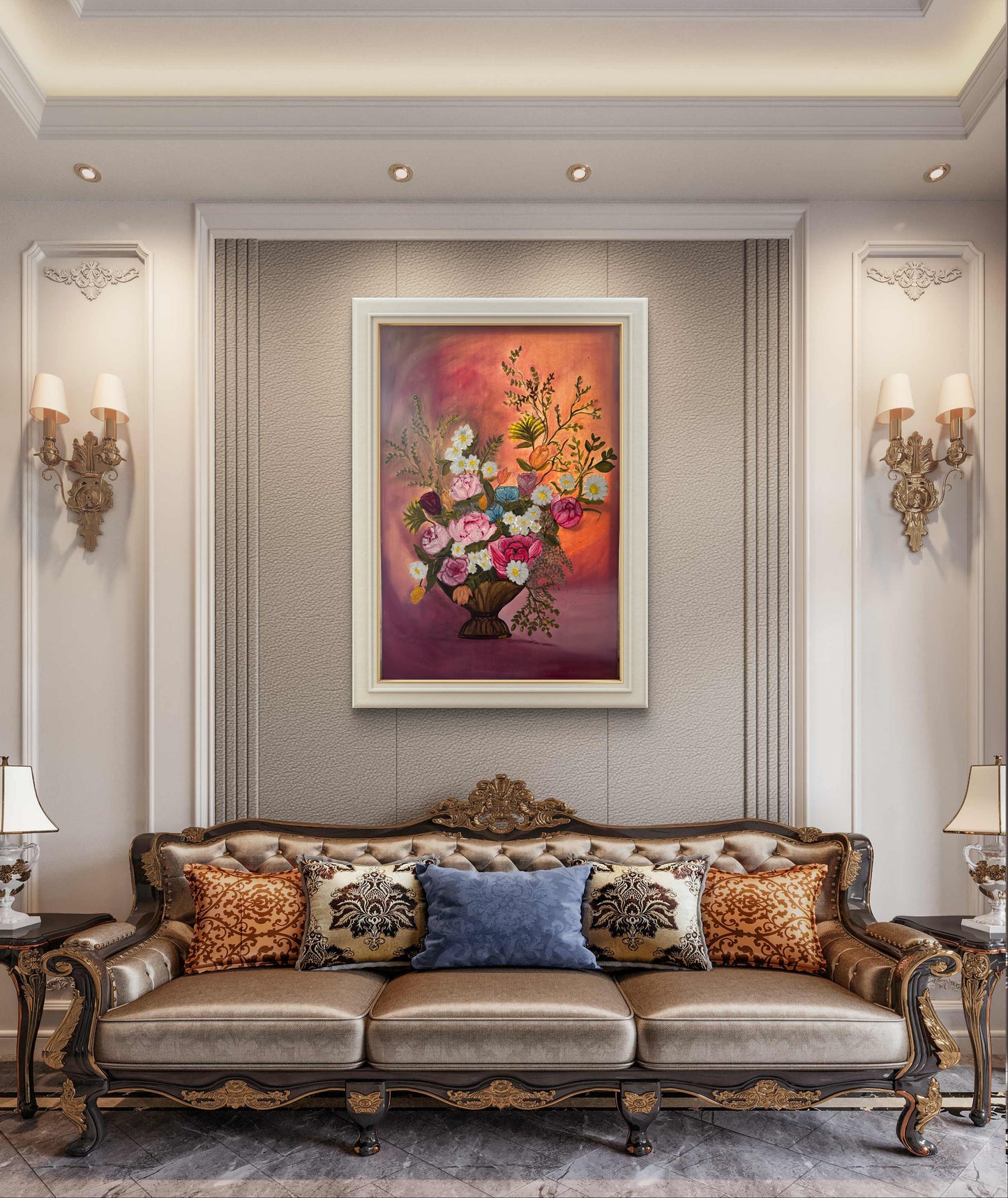 ربيع  الورود60*90